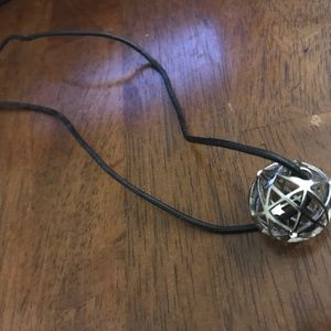 Silvertone art deco style necklace